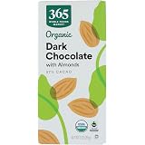 365 by Whole Foods Market, Bar Chocolate Dark With Almonds 56% Organic, 3 Ounce