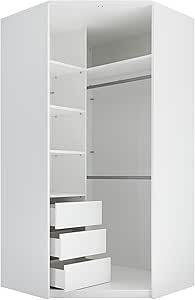 Pol Power Cuerpo Armario esquinero de 2 cuerpos. Blanco: Amazon.es
