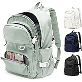 Lightweight Backpack for College & High School Backpack With Lots of Pockets Cute School Bag for Girls Boys, Large Capacity Bookbag for Women Men, Waterproof Teens Casual Daypack Backpack(Green)