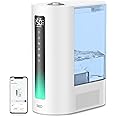 Dreo 6L Humidifiers for Bedroom, Smart Warm & Cool Mist for Large Room, 60Hr Quiet Runtime for Baby, Plant, Humidity Sensor, Indicator Light, 12H Timer, Google/Alexa, Blue