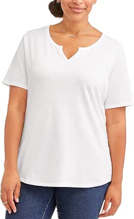 Terra \u0026 Sky Women's Plus Split Neck 