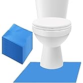Upgraded 20 Pack Disposable Toilet Mats,Super Absorbent Toilet Floor Protector from Urine,Disposable Toilet Floor Mat for Urine,U Shaped Toilet Mat for Urine,Around Toilet Floor Protector 24" x 22"