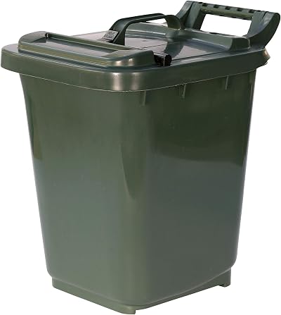 All-Green Kerbside Compost Caddy 23L with Locking Lid Green