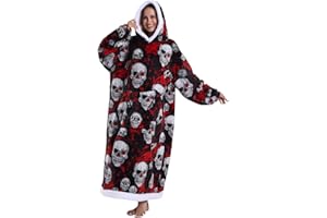 Yikayin Oversized Hoodie Blanket, Giant Warm Cozy Soft Wearable Hoodies Blankets for Womens Mens