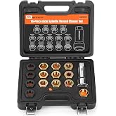 MateAuto 16 Piece Axle Spindle Rethreading Kit | Axle Thread Repair Kit, Essential Tool for Mechanics with 14 Dies and Extension Bar, Axle Spindle Thread Chaser Set