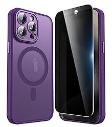 FATUOQIA Privacy Case for iPhone 15 Pro,Magnetic
