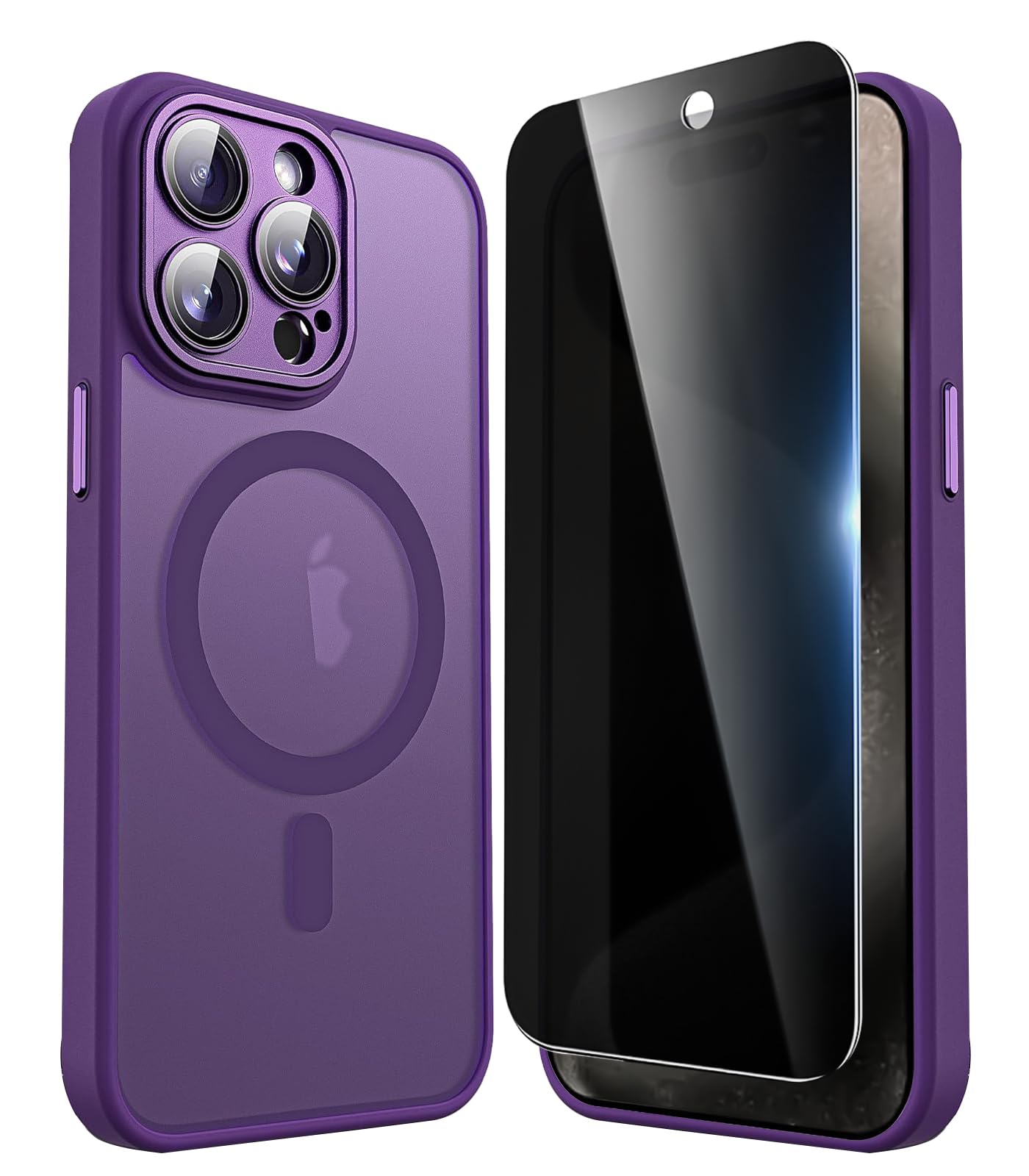 FATUOQIA Privacy Case for iPhone 15 Pro,Magnetic