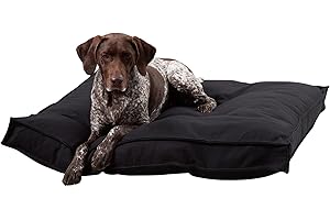 South Pine Porch Mila Square Tufted Pillow Style Dog Bed, Black, Large (40" x 40")
