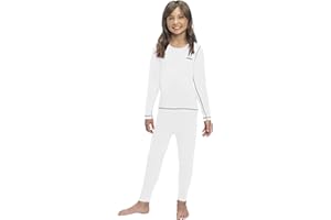 THERMEEZ Thermal Underwear for Girls (Thermal Long Johns) Sleeve Shirt & Pants Set, Base Layer w/Leggings Bottoms Ski/Extreme Cold