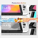 daydayup Screen Protector 4 Pack for Nintendo Switch Lite 2019 0.3mm 9H HD view 4