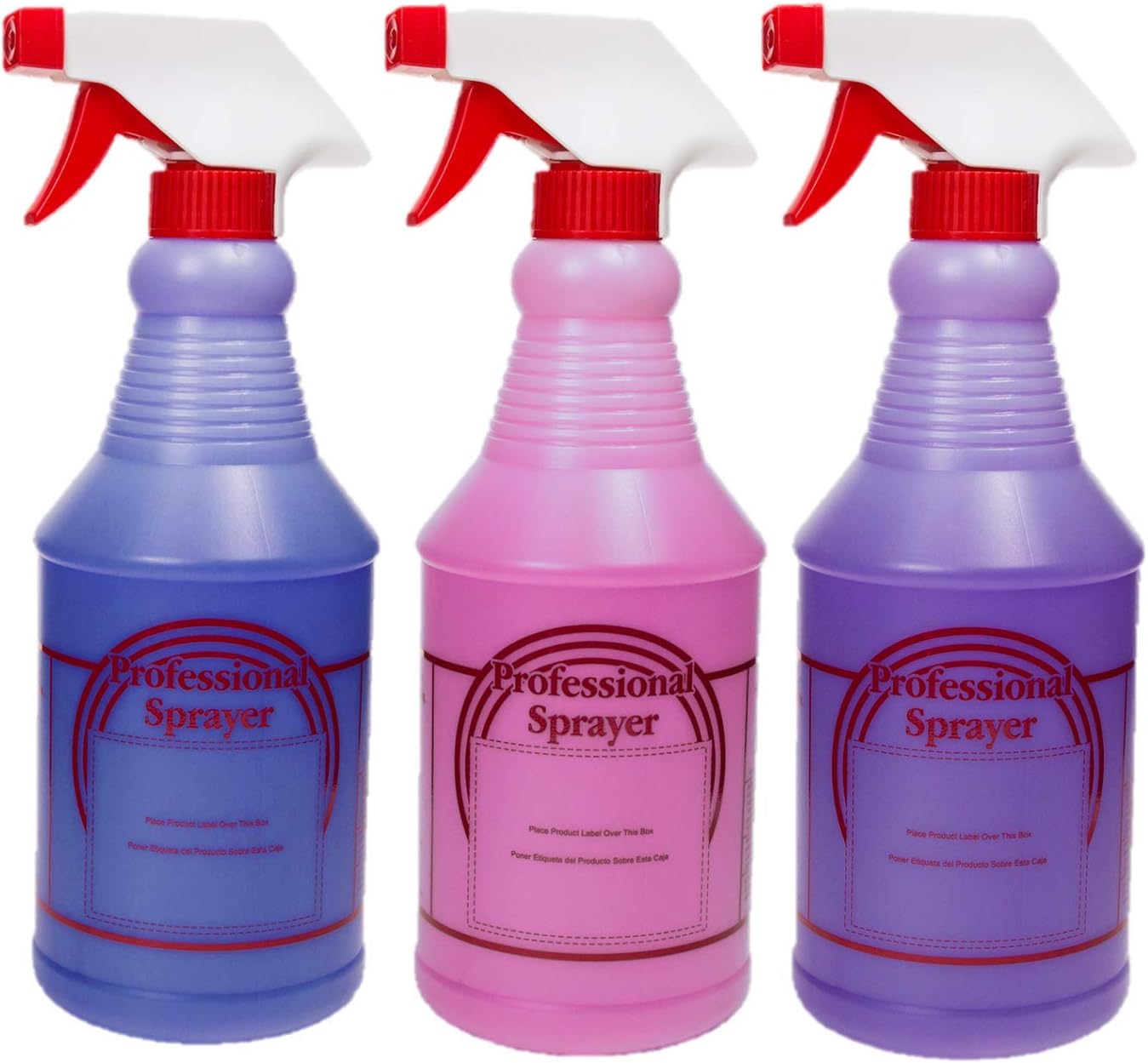Houseables 24 Oz. Spray Bottles, 3 Pack, No-clog, Leak-proof Adjustable Nozzle, Janitorial, Cleaning, Housekeeping, Office, Chemical, Pump Bottle, All Purpose Cleaners, Glass Cleaner Sprayer: Kitchen & Dining