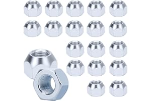 shliyitx 20PCS 1/2-20 Inch Trailer Lug Nuts 509 Tire Wheel Lugs Tire Acorn Silver Open End Finish Nuts for Trailers Wheel