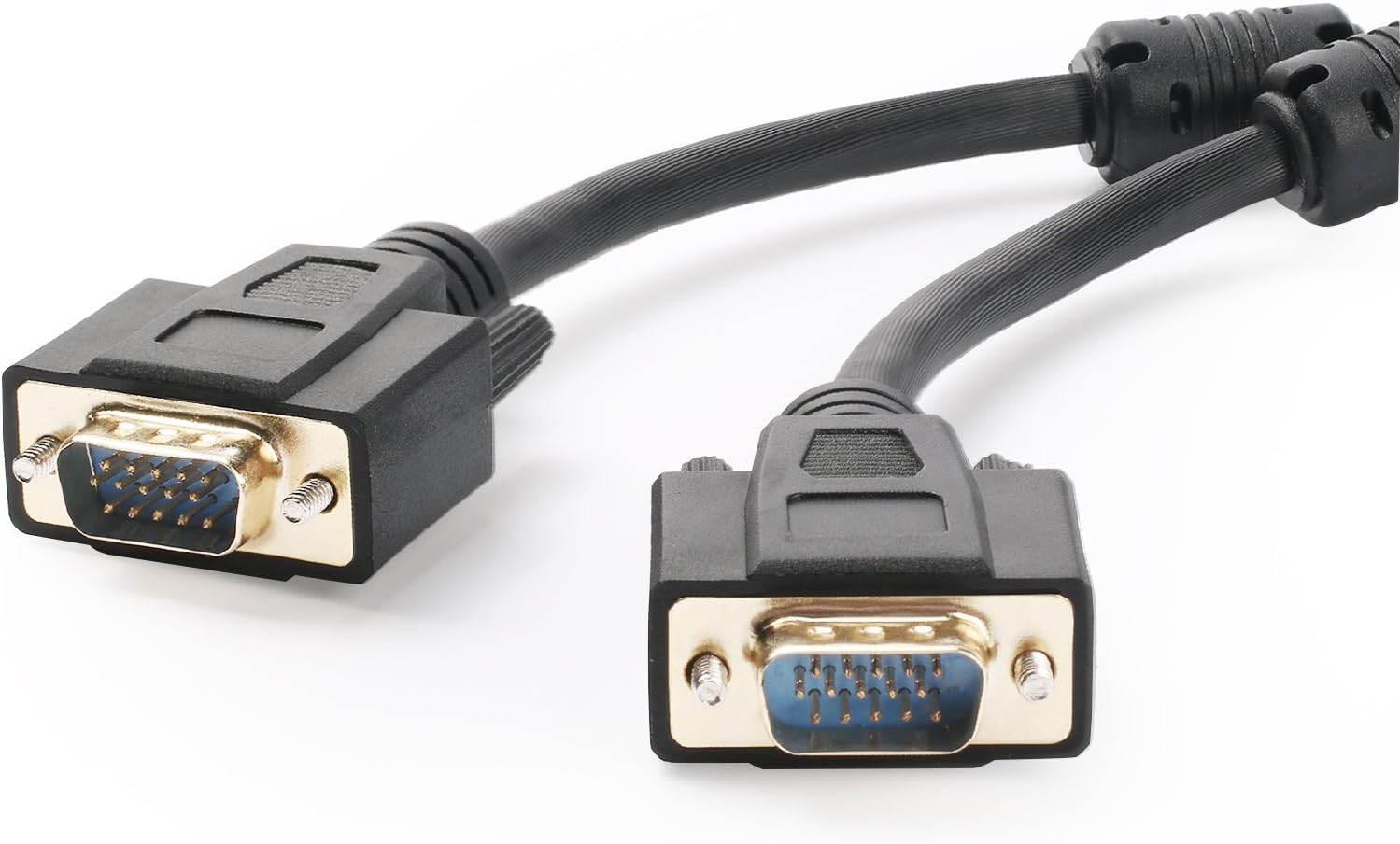 Postta VGA to VGA Cable (40 Feet) HD15 Male to Male Monitor Cable with Ferrites