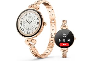 Smart Watch for Women, Answer/Make Call, 1.04'' AMOLED Ultra-HD, 24H Sleep Tracker, Fitness Watch with Heart Rate/Pressure/Sp