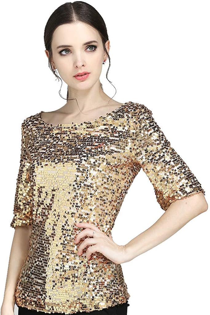 plus size sequin tops evening wear