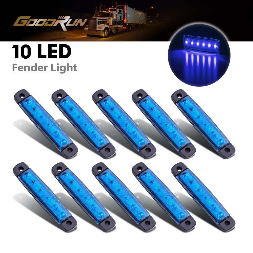 White Truck Bus Trailer Side Marker Indicators Light ML01 10pcs