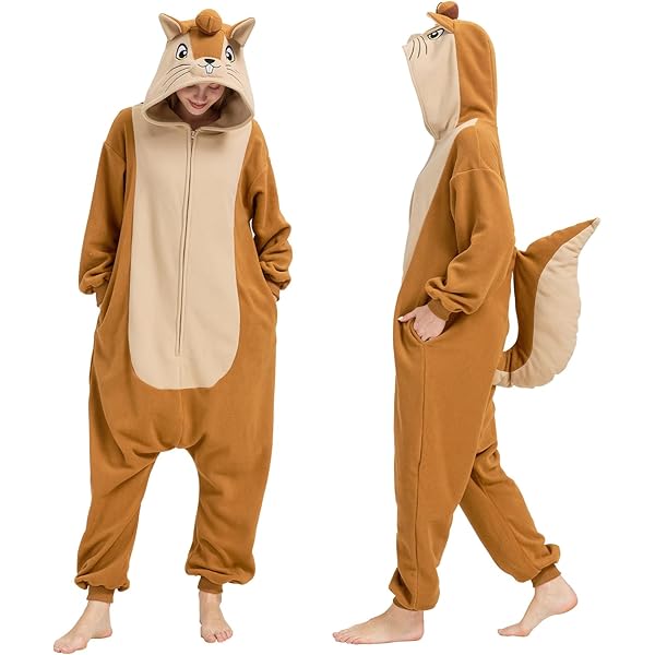 Animal Pajamas Squirrel Onesie One Piece Cosplay Pajamas For