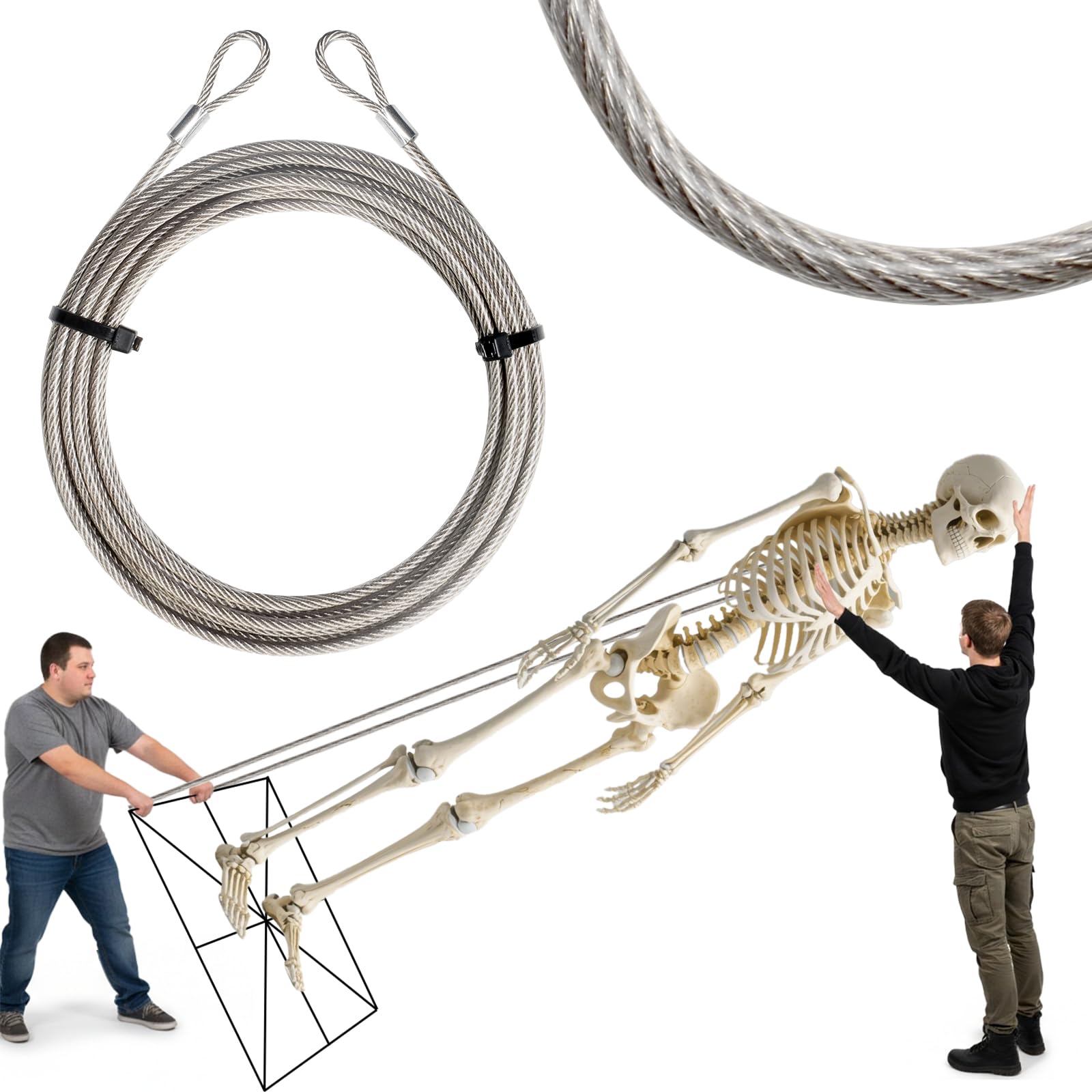 Mua 12 ft Skeleton Replacement Guy Wire Part, Tether Cable Guy Wire for ...
