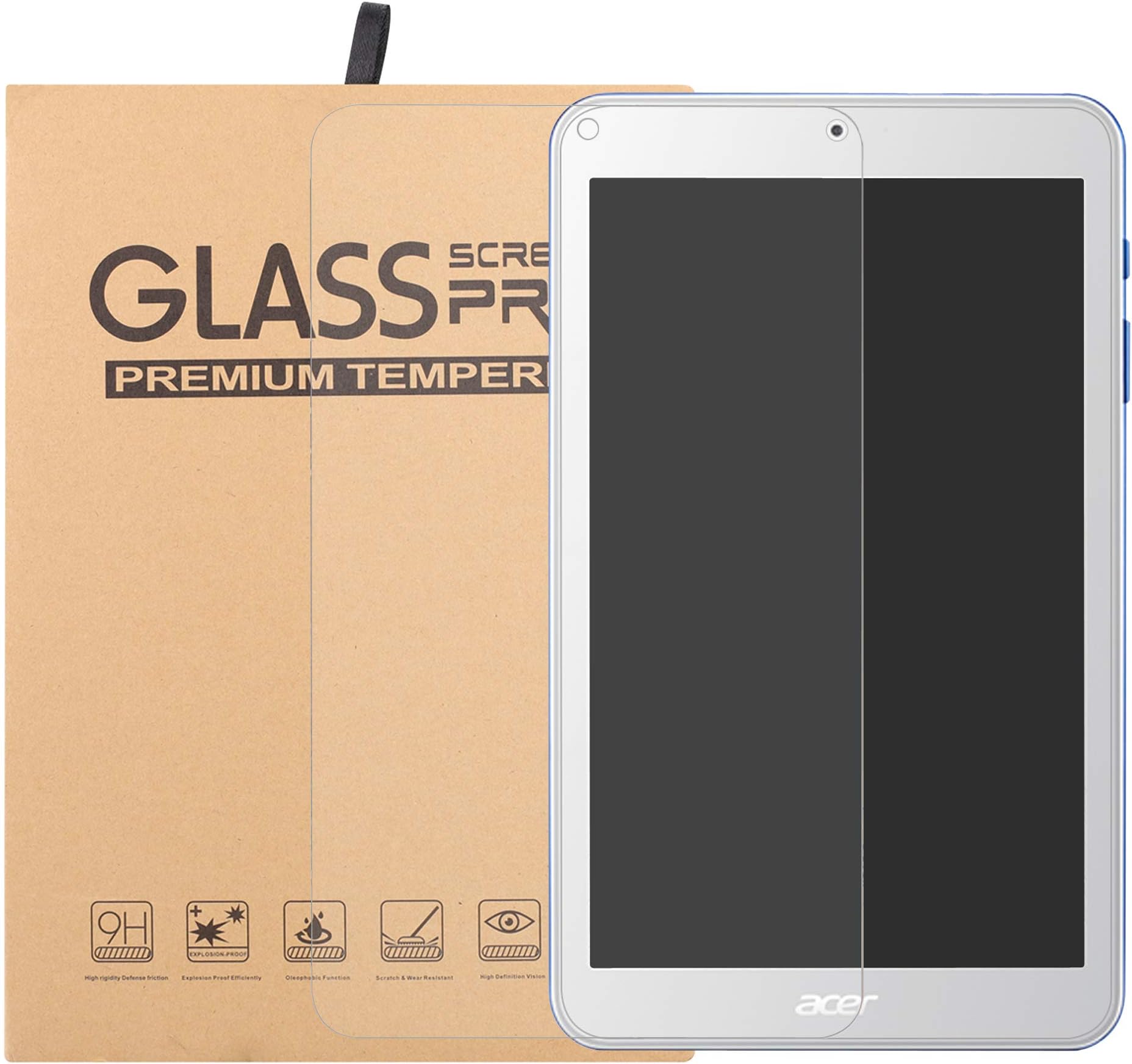 Acer Iconia One 8 B1-870 Tempered Glass Screen Protector,Labanema Scratch-Resistant No-Bubble 9H Hardness HD Ultra Clear Film for 8" Acer Iconia One 8 B1-870 Tablet