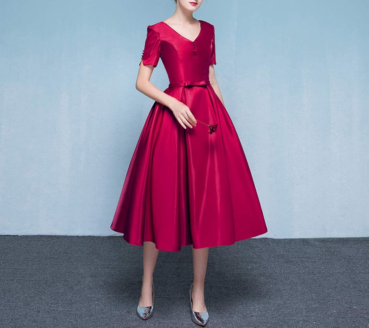 red evening dresses plus size