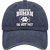 Service Human do not pet Cap Vintage Cotton Washed Baseball Caps Adjustable Low Profile Dad Hat
