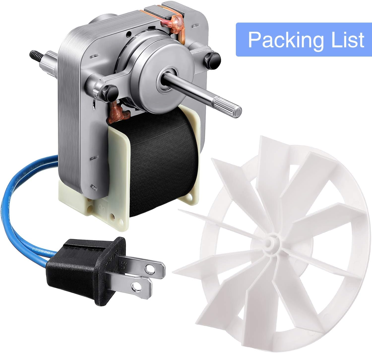 Bathroom Vent Fan Motor and Blower Wheel Replacement Electric Motors Kit Compatible with Nutone Broan 50CFM 120V - - 