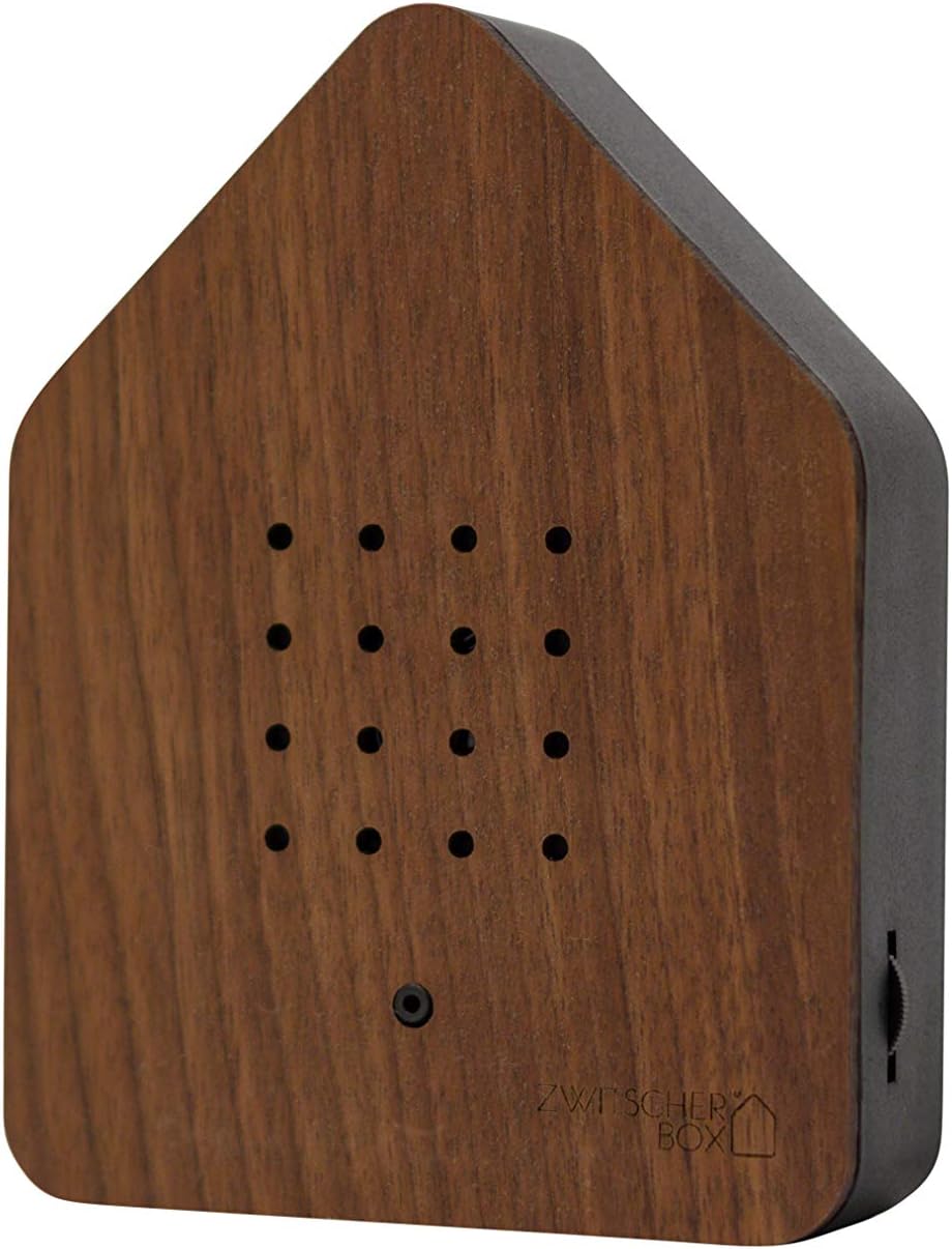 Zwitscherbox Wood Zwitscherbox, Walnut/Black,11 x 12 x 3 cm