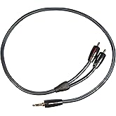 AudioQuest Tower 3.5mm to RCA Cable (Black) - 1.9ft