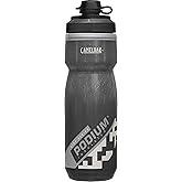 CamelBak Podium Dirt Series Chill Insulated Mountain Bike Squeeze Water Bottle Black, 21oz