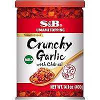 Mishima Crunchy Garlic Chili Sauce - Chef Troy's Recipe Asian Condiment (6 Pack, 4.025oz Jars)
