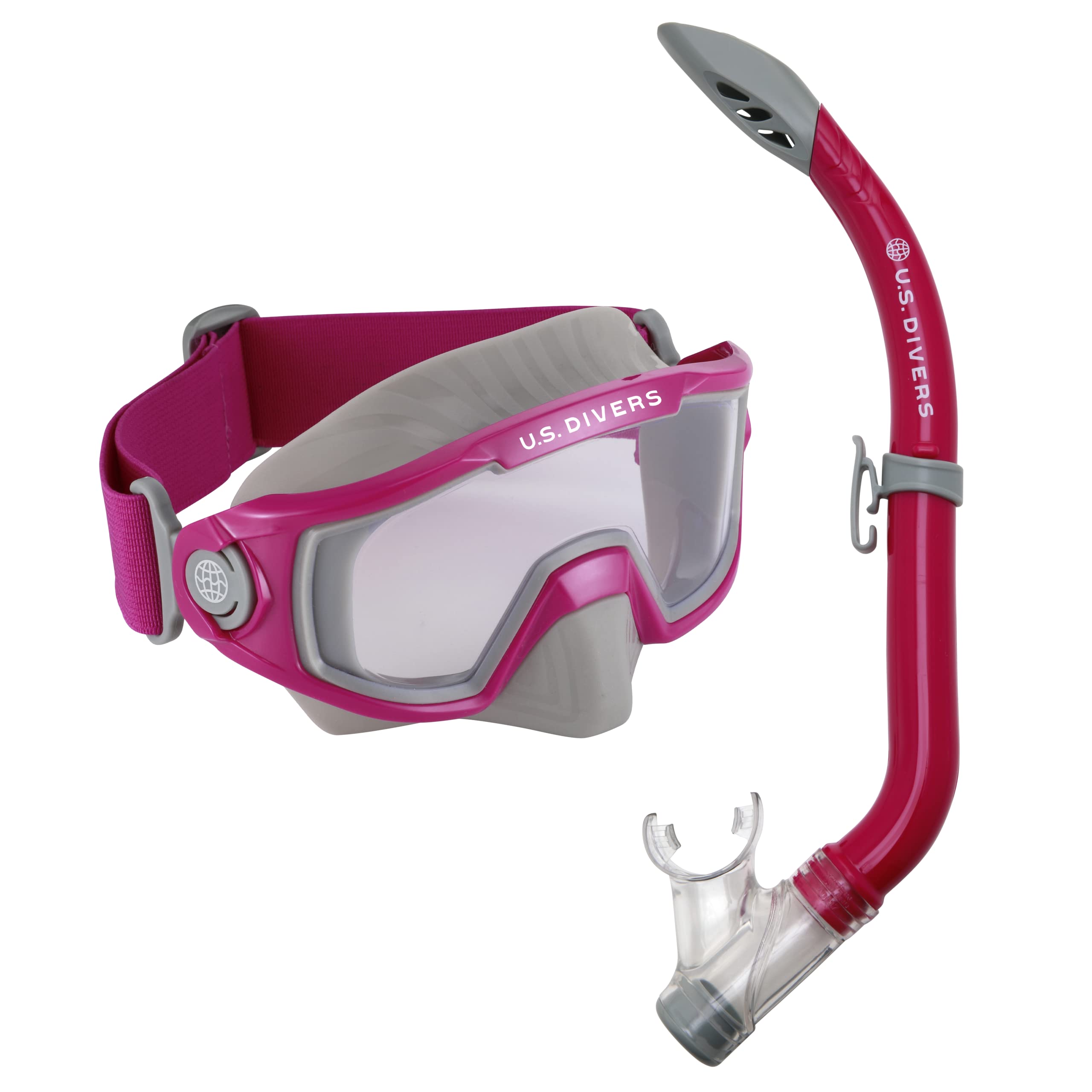 U.S Divers | Mask and Snorkel - Combo Avila JR 2.0 Dark Pink Grey
