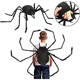 Giant Realistic Spider Costume & Decor - Outdoor/Indoor Giant Spider Props with Straps for Kids' Halloween Parties & Haunted Houses