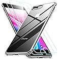 SPIDERCASE for iPhone 7/8 Plus Case, [Crystal Clear Not Yellowing] [Military Grade Drop Protection] [2 Pcs Tempered Glass Screen Protector] Slim Thin Cover for iPhone 7/8 Plus 5.5 inch Case (Clear)