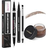 Waterproof Eyebrow Pen Kit, Pomade Eyeliner &amp; Brush, Ash Brown | Waterproof, smudge-proof &amp; long lasting formula. Makeup kit creates full and natural brows, eyebrow pencils for women.
