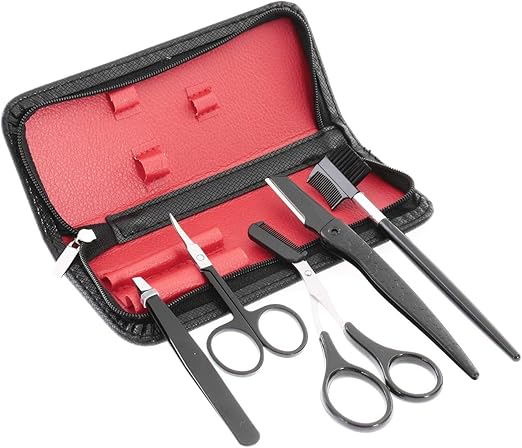 Amazon Co Jp 失敗しにくい 眉毛セット メンズ用 6点セット ケース付き 整え方説明書付き ブラック ビューティー