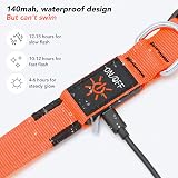 KOSKILL Light Up Dog Collar USB Rechargeable Waterproof Orange L view 5