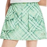 Girls Plaid Skirt Casual with Pockets Lining Elastic Waist A-line Kids Teens Skirt Summer 3'7"–5'5"