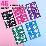 BOBISUKA Face Painting Kit 16 Colors Kids Body Paint Kit w/ Brushes Stencils view 6