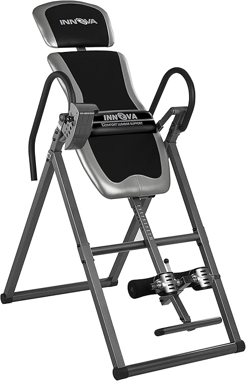 Innova Inversion Table with Adjustable Headrest, Reversible Ankle Holders, and 300 lbs Weight Capacity