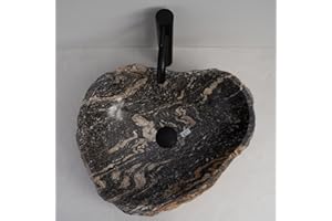 MIDUSO 106 - Handcrafted Irregular River Stone Vessel Sink; Real Stone Sink; Unique Vessel Sink