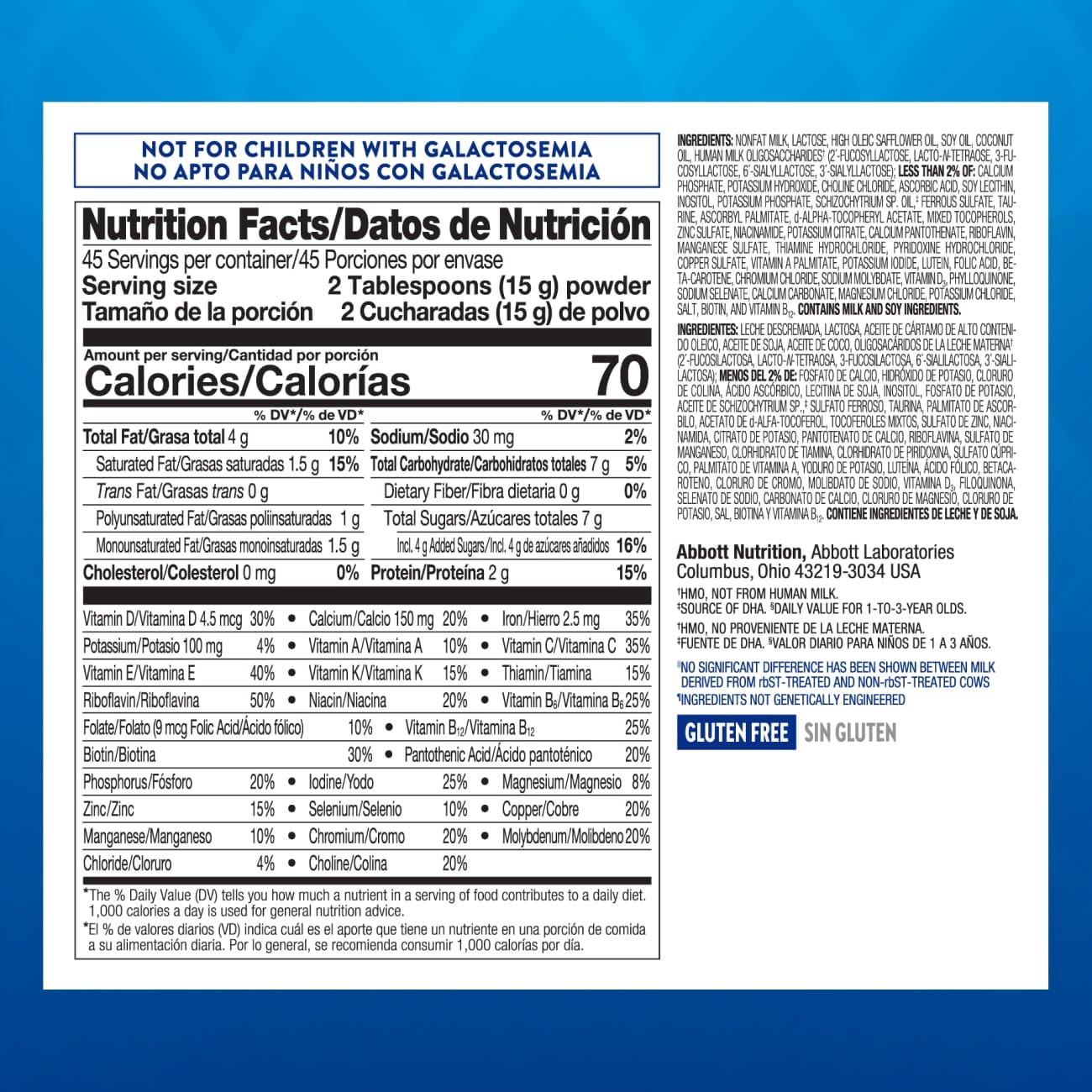 Go & Grow 360 Total Care by Similac Toddler Nutritional Drink, Has 5 HMOs, Powder, 24-oz Can