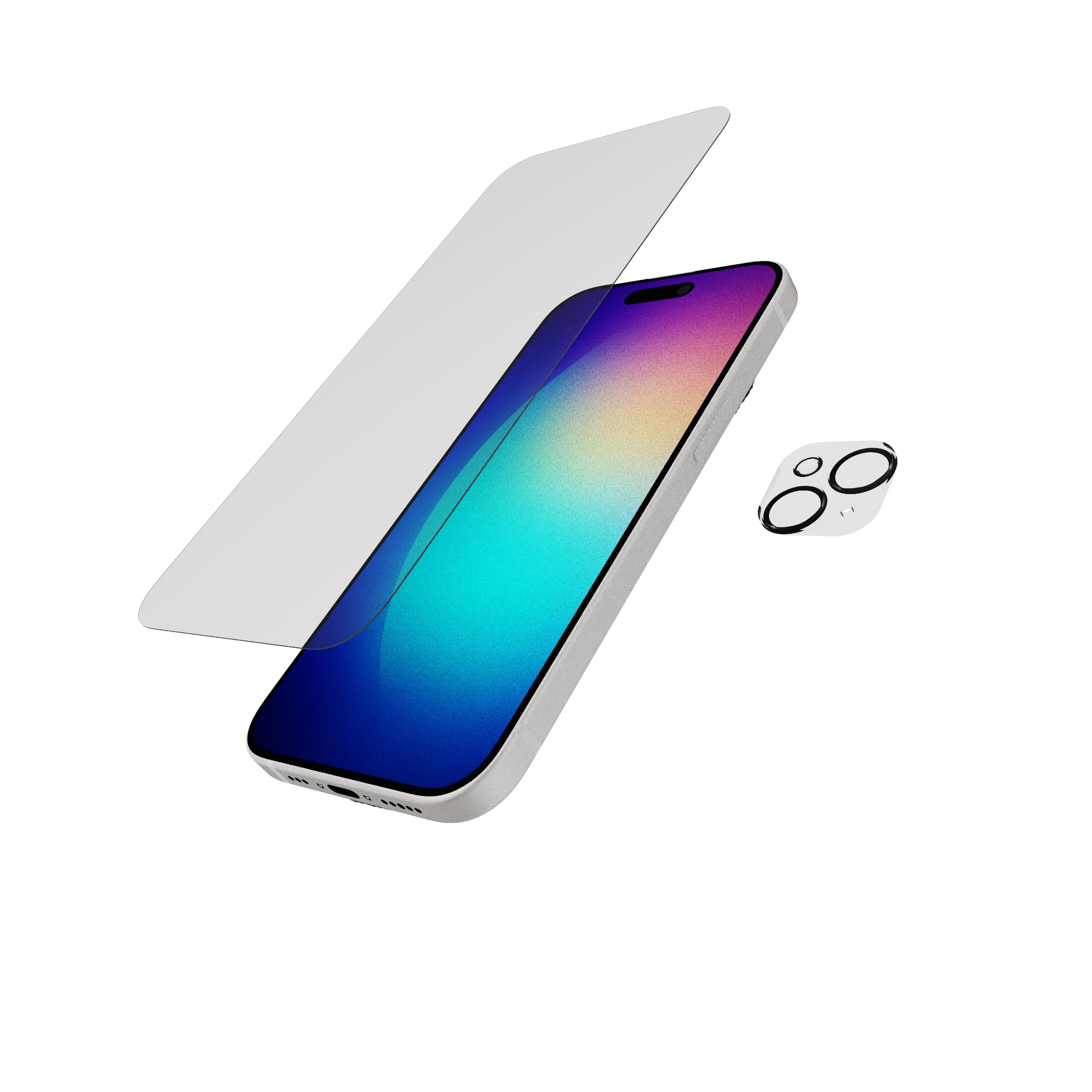 Tech21 Anti-Glare Impact Glass – Camera Lens Protector Bundle for iPhone 15