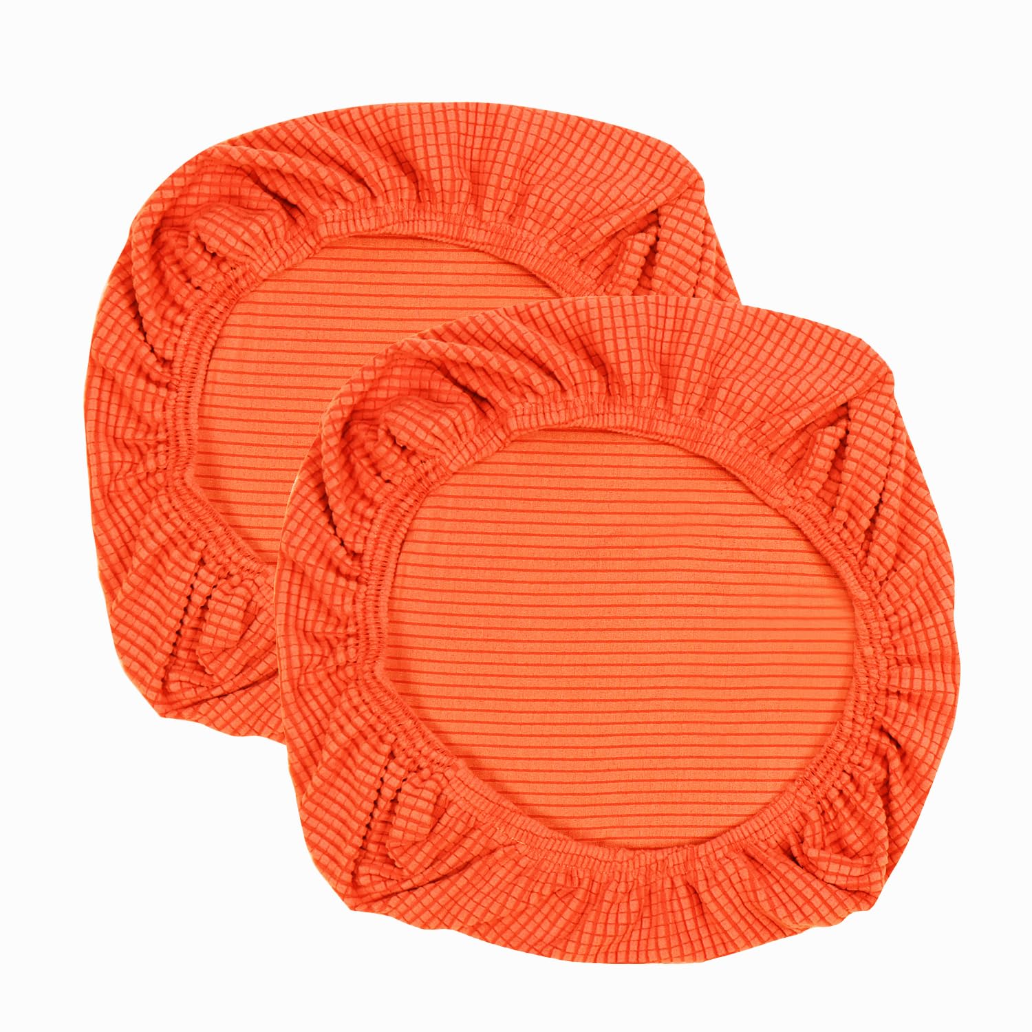 Yikko Elastic Stretch Spandex Chair Seat Covers Slipcovers Washable fit for Office Chairs,Dining Room Chairs,Bar Wedding Party Decor (2, Orange)