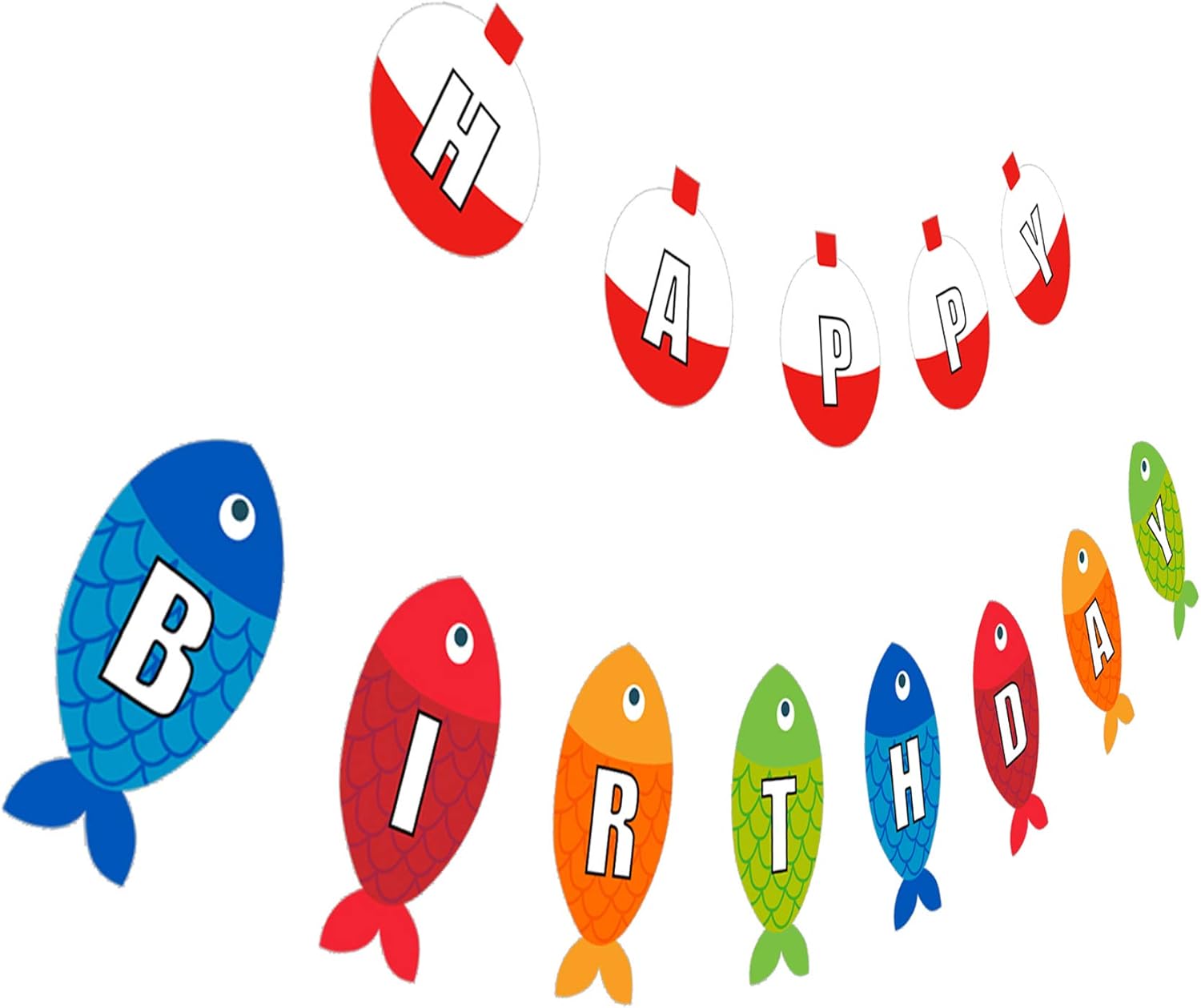 Amazon Com Fishing Birthday Banner Go Fishing Happy Birthday