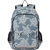 Sletend Backpack Retro Sea Turtles Toddler School Bags Child Lightweight Preschool Large Bookbags for Girls-Boys Middle-School Elementary