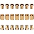 Spurtar 21 Pcs Brake Line Fittings, 3/16 Brake Line Fitting Kit, 3/8 Inch-24 Threads Brass Union Assortment Includes 7 PCS Un