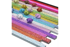 HYSTYLE Origami Stars Papers Package DIY Paper Glitter Origami Stars, 400 Sheets, 20 Colors (20 Glitter Colors)