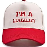 Funny Trucker Hats Embroidered Vintage Snapback Hat for Women Put It On My Husband's Tab Hats Gag Gifts Baseball Cap Red