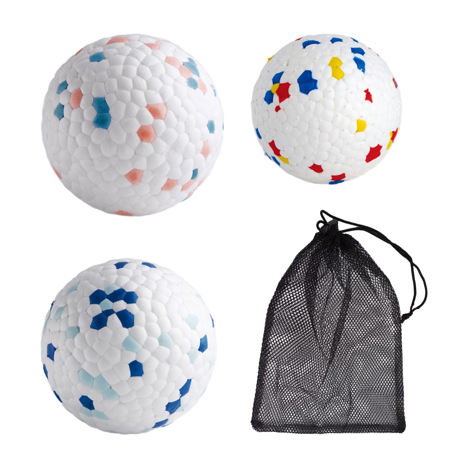 JTMKYO 3-Piece Dog Toy Set, Indestructible Bite-Resistant Pet Balls, Suitable for Teething, Exercise & Playing, Medium & Small Dog Breeds