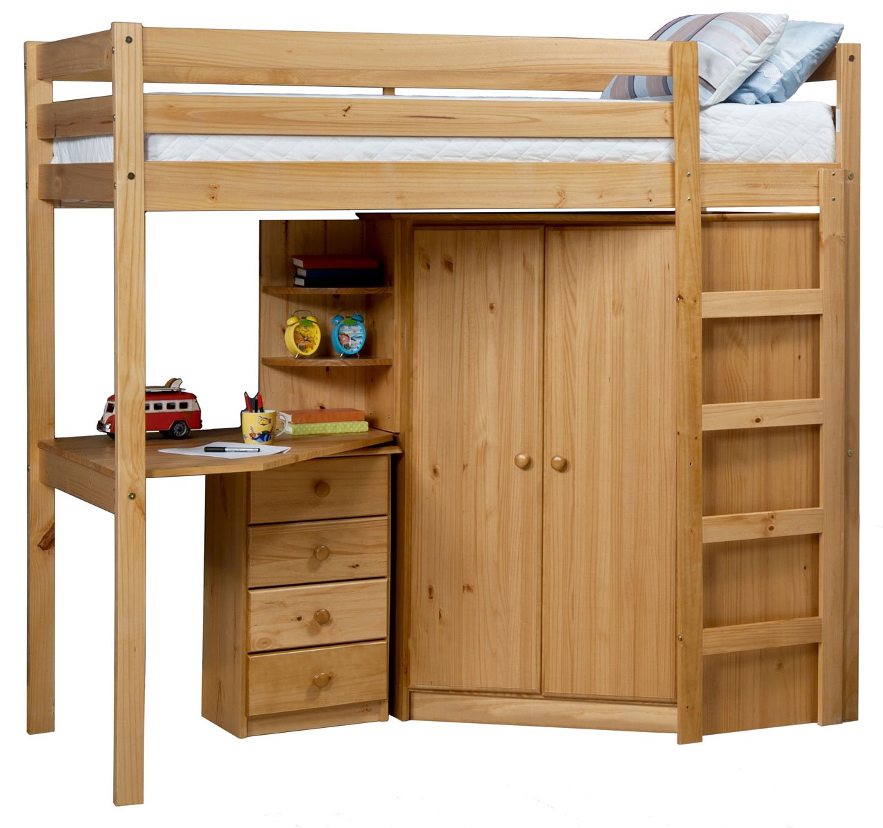 Design Vicenza Rimini High Bed Long With Corner Wardrobe Antique